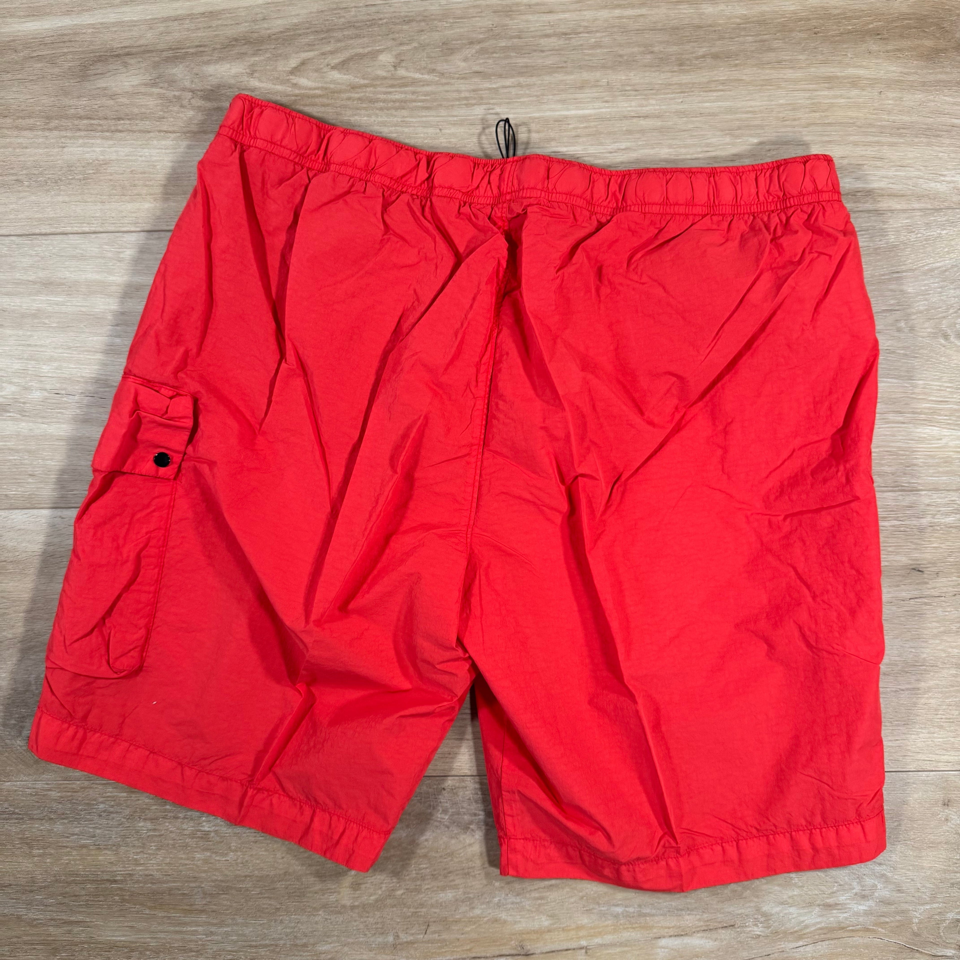 CP Company Flatt Nylon Cargo Lens Swim Shorts in Poinciana - Orange