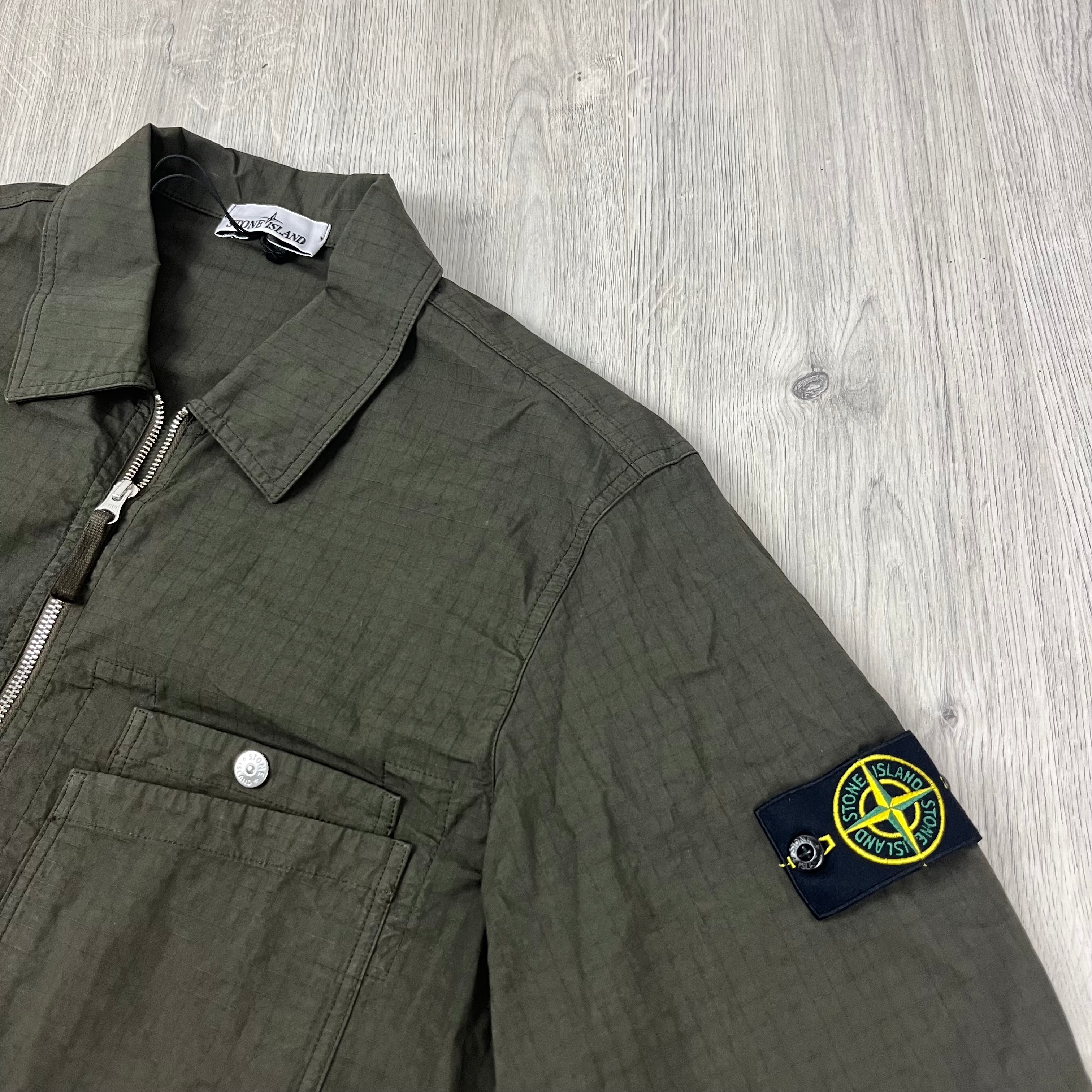 Stone Island Zip Overshirt - Musk