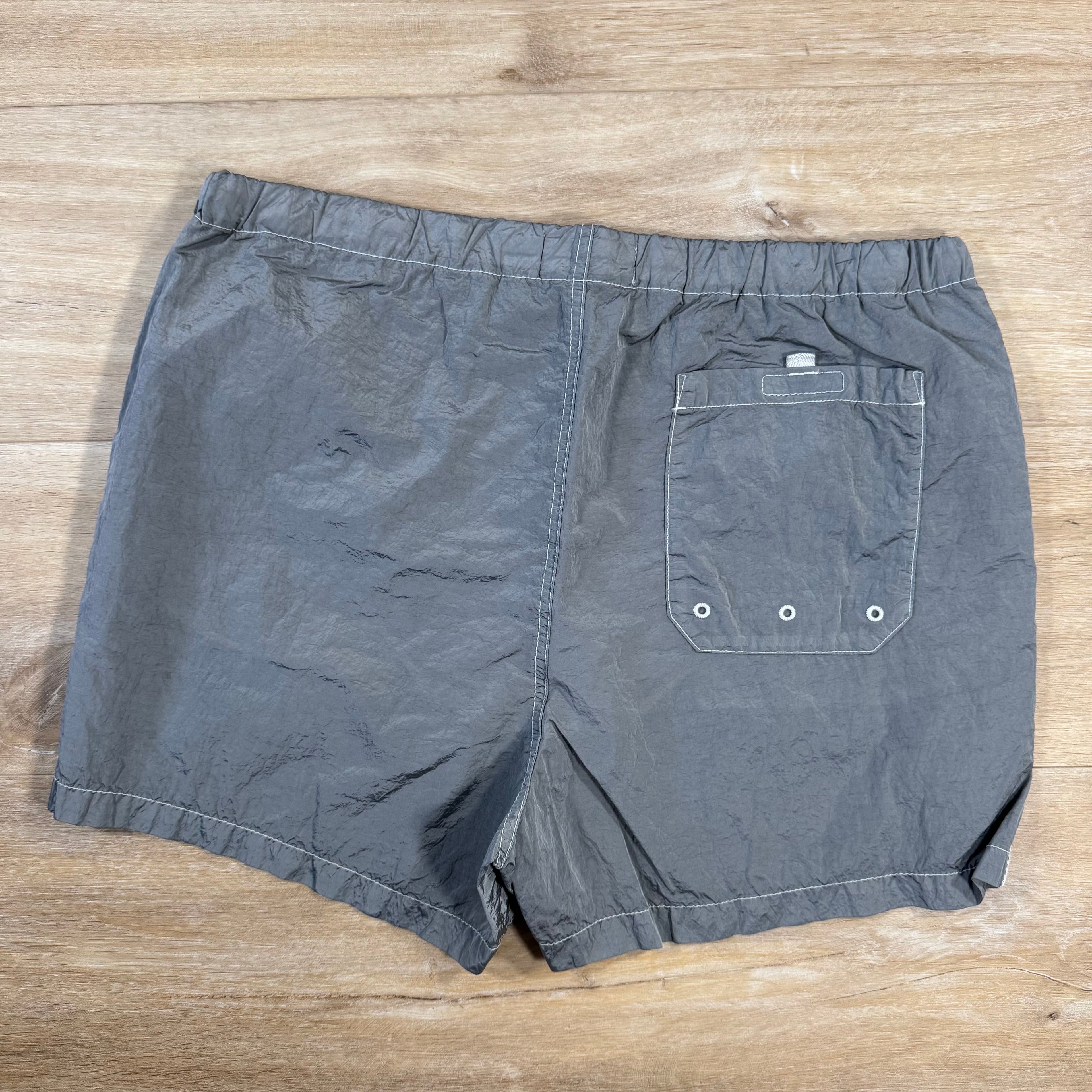 Stone Island Nylon Metal Button Swim Shorts in Pearl Grey