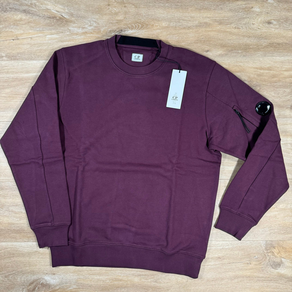 CP Company Diagonal Raised Lens Sweatshirt in Potent Purple