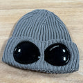 CP Company Extra Fine Merino Wool Goggle Beanie in Griffin Grey