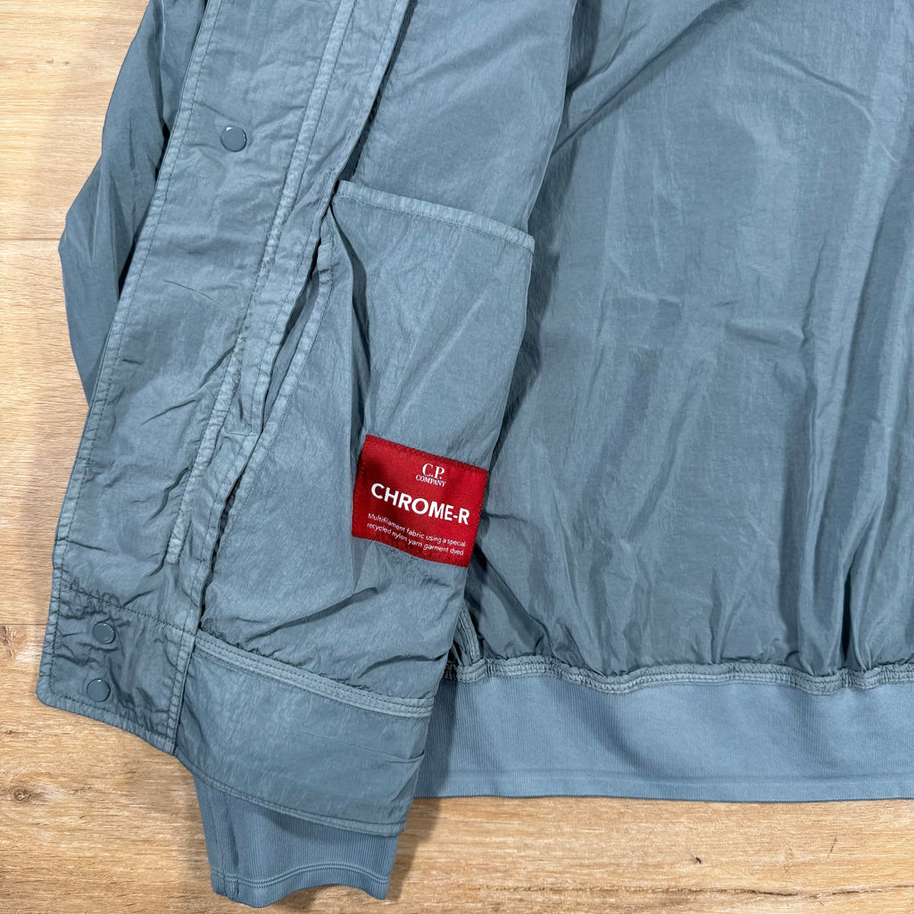CP Company Chrome-R Hooded Lens Jacket in Stormy Weather - Blue