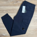 CP Company Diagonal Raised Fleece Lens Sweatpants in Navy