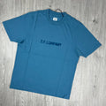 CP Company Printed T-Shirt - Aegean Blue