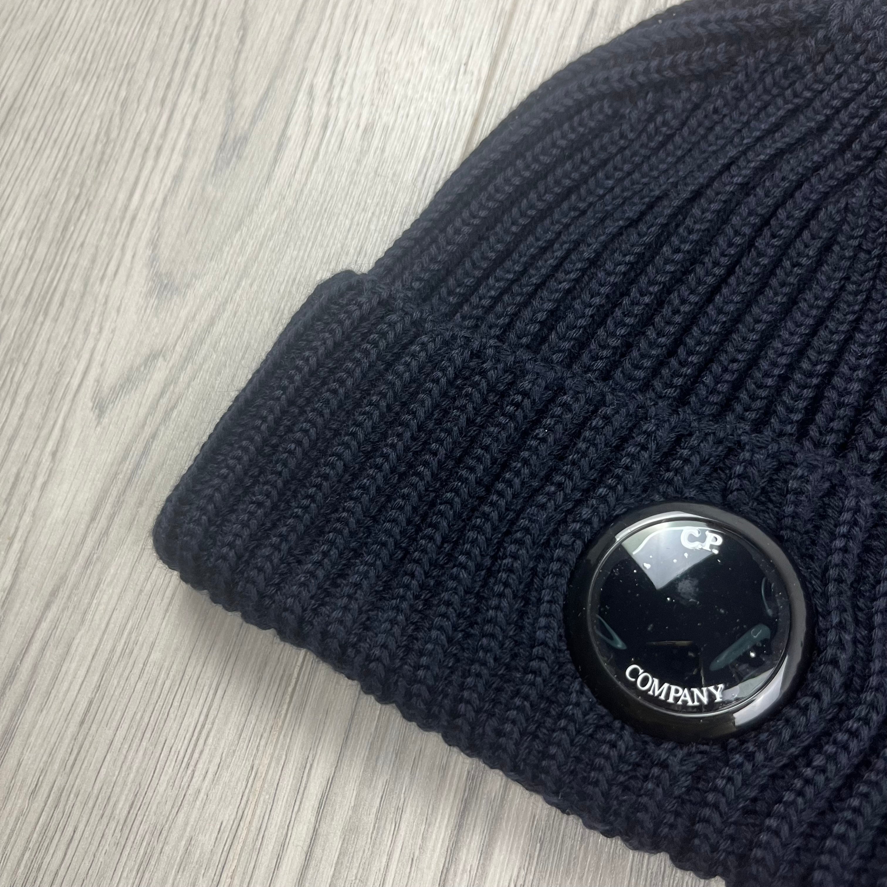 CP Company Lens Beanie - Navy