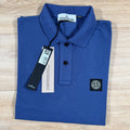 Stone Island Organic Cotton Pique Polo Shirt in Blue Marine