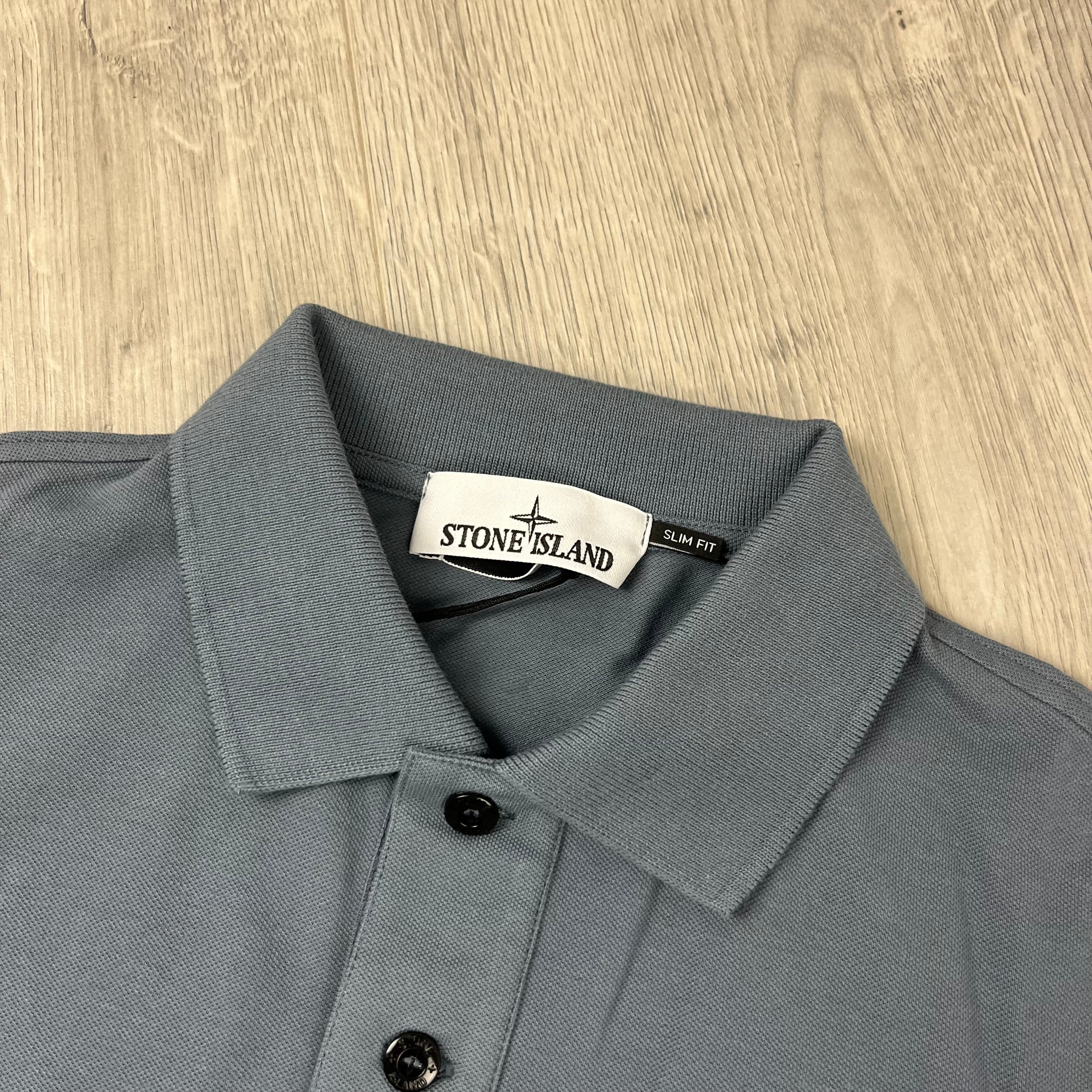 Stone Island Patch Polo Shirt - Avio Blue
