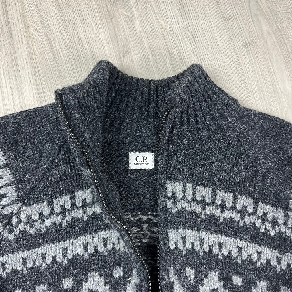 CP Company Jacquard Wool Fleece - Black