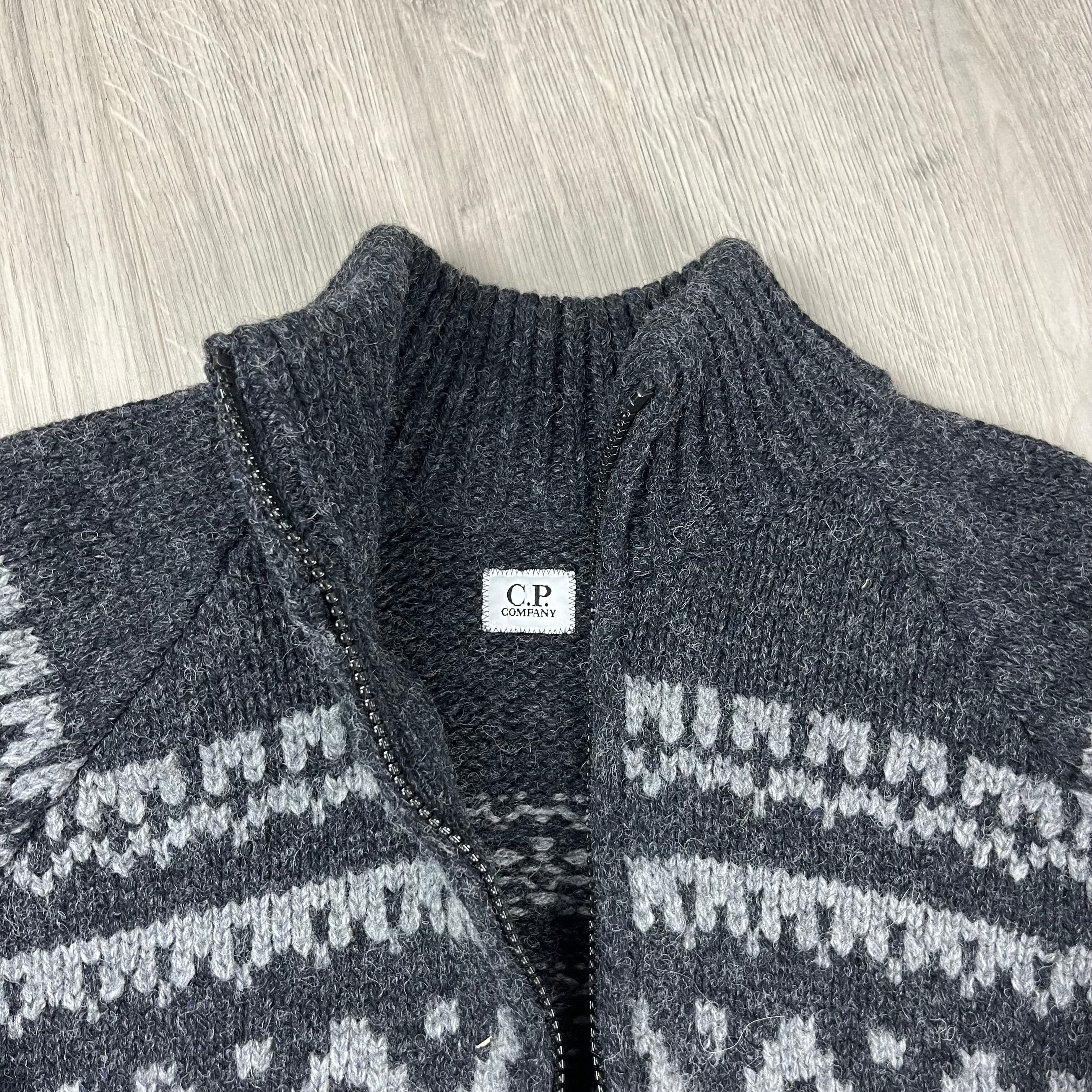 CP Company Jacquard Wool Fleece - Black