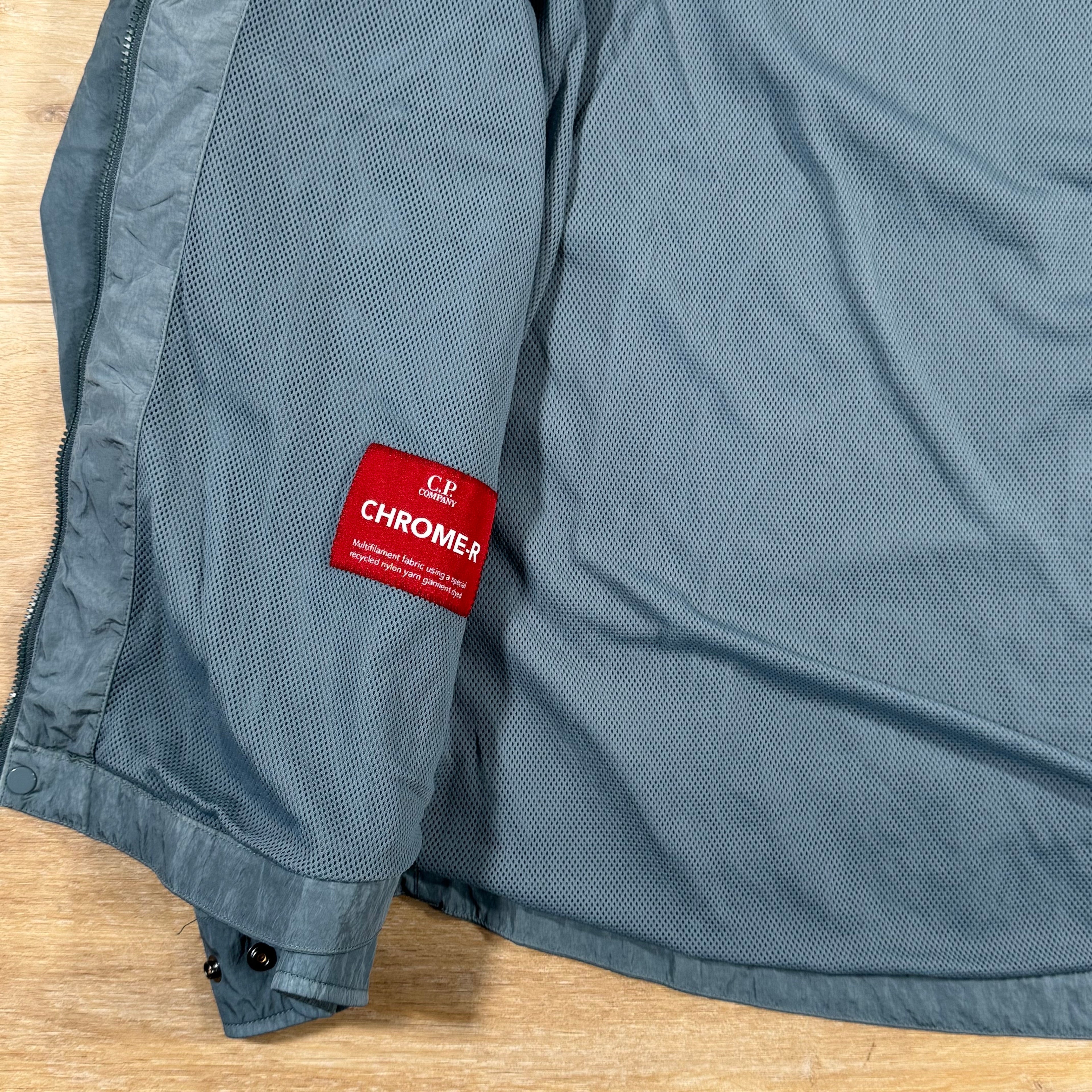 CP Company Chrome-R Lens Overshirt in Stormy Weather - Blue