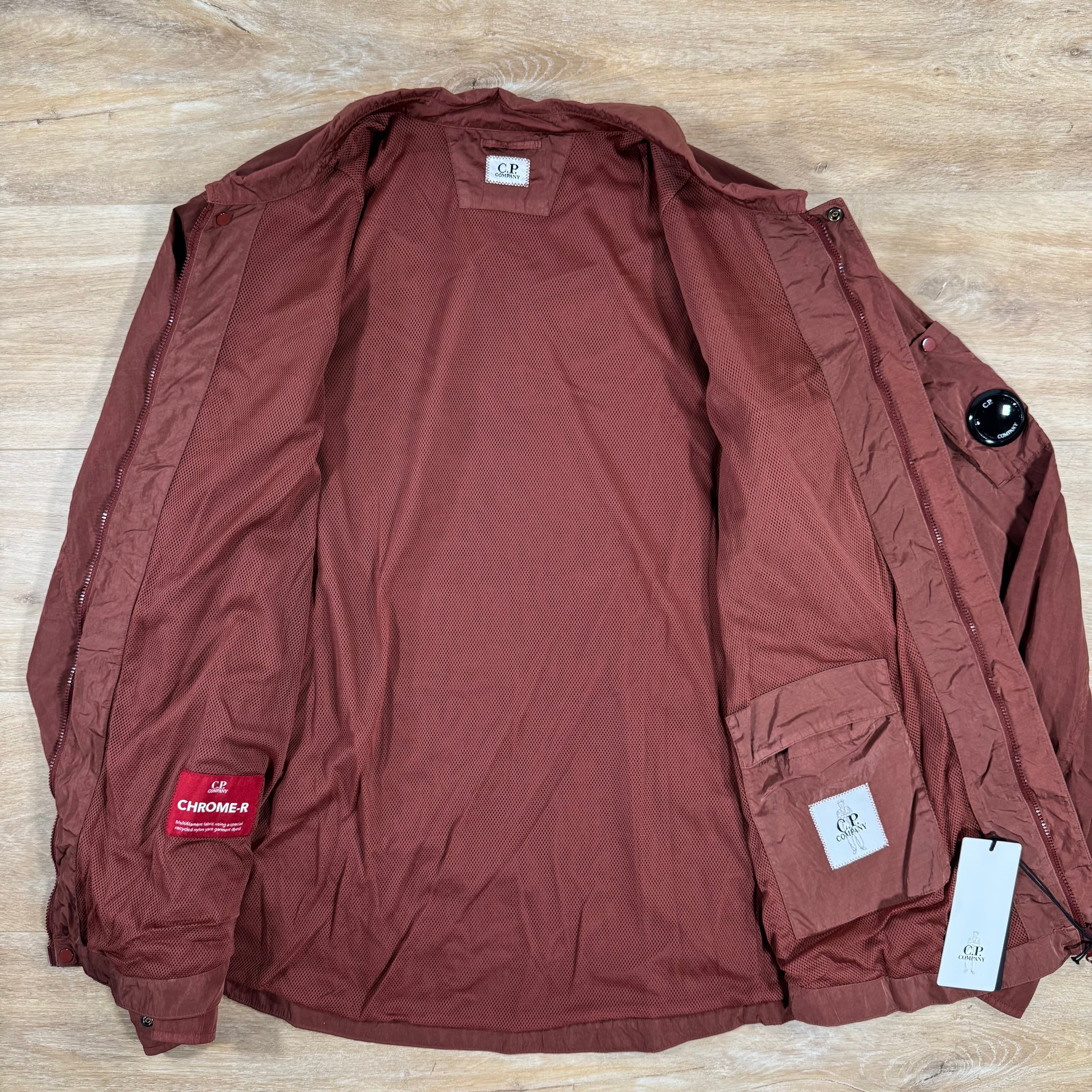 CP Company Chrome-R Lens Overshirt in Sable - Brown