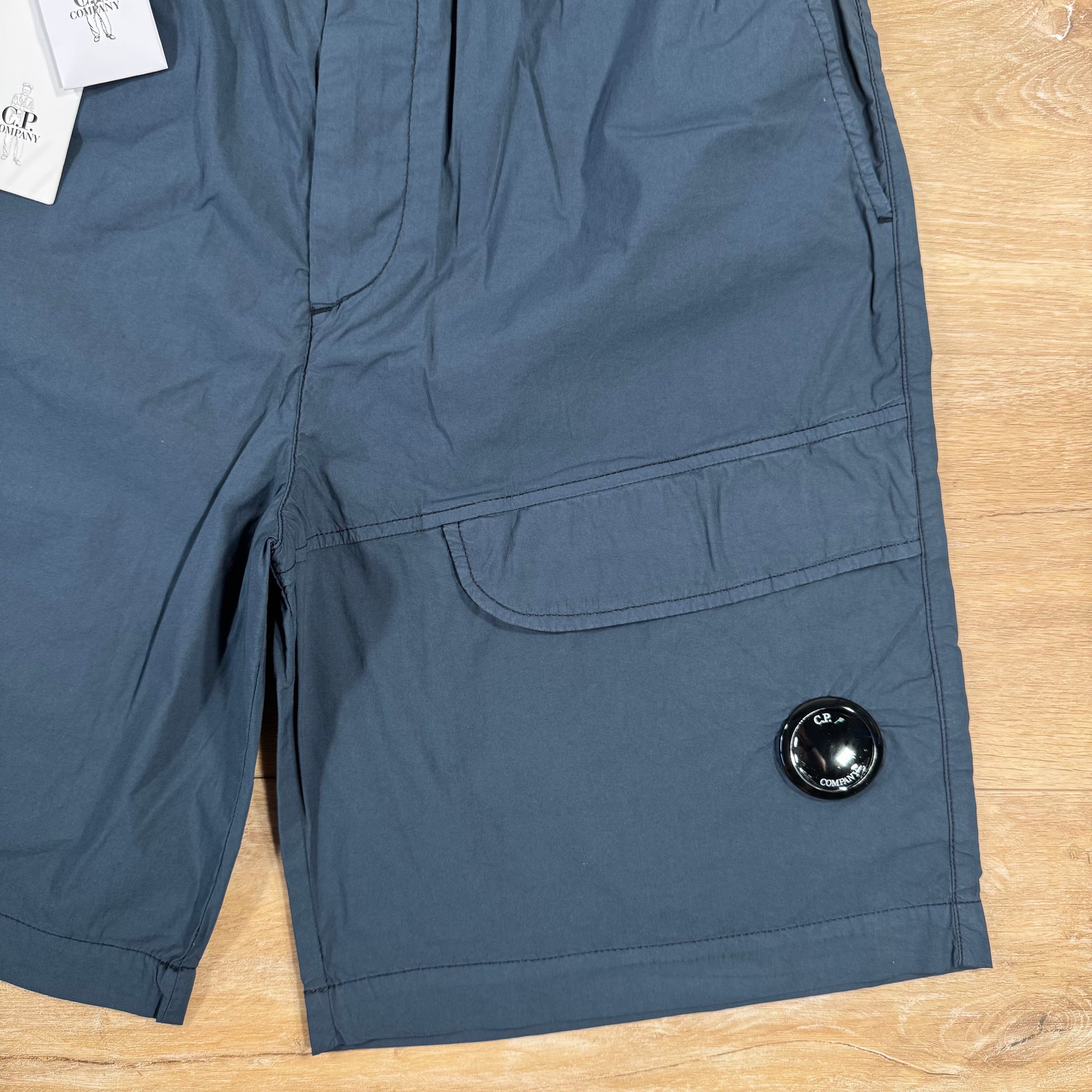CP Company 50 Fili Stretch Cargo Shorts in India Ink