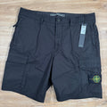 Stone Island Stretch Tela Cargo Bermuda Shorts in Black