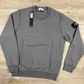 Stone Island Garment Dyed Crewneck Sweatshirt in Walnut Brown