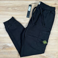 Stone Island Slim Fit Cargo Sweatpants in Black