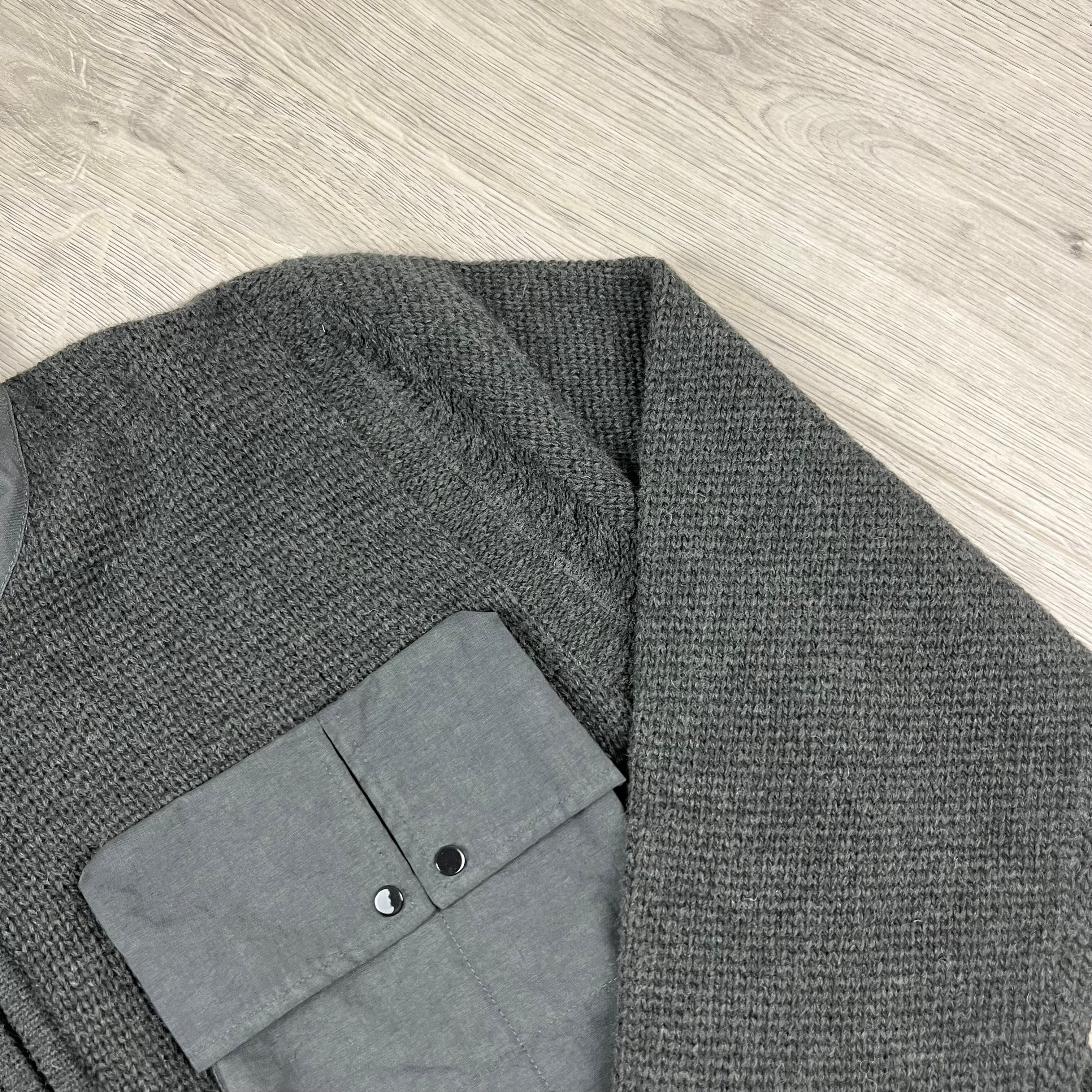 CP Company Knit Explorer Hoodie - Dark Shadow