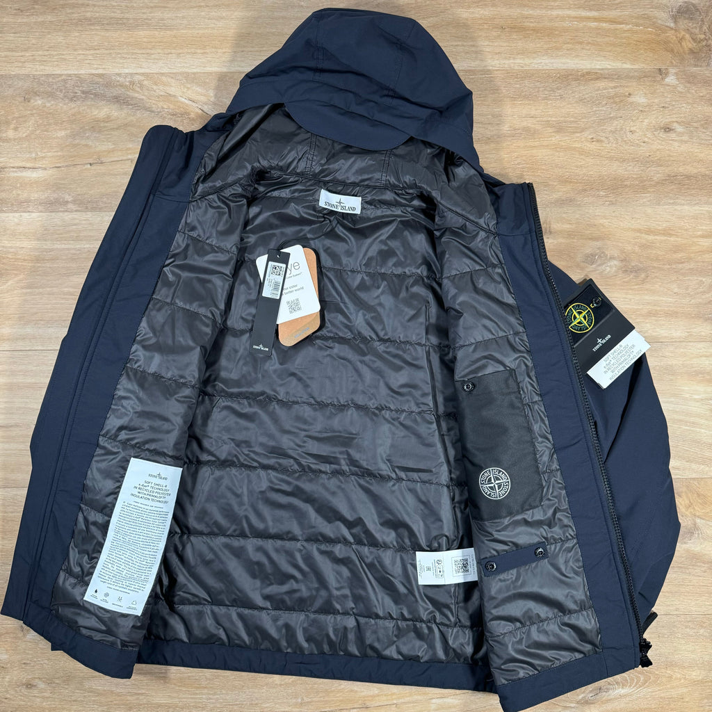 Stone Island Soft Shell-R Jacket with Primaloft Insulation in Navy