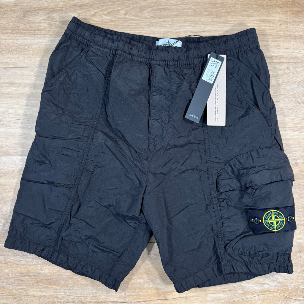 Stone Island Nylon Metal Bermuda Shorts in Black
