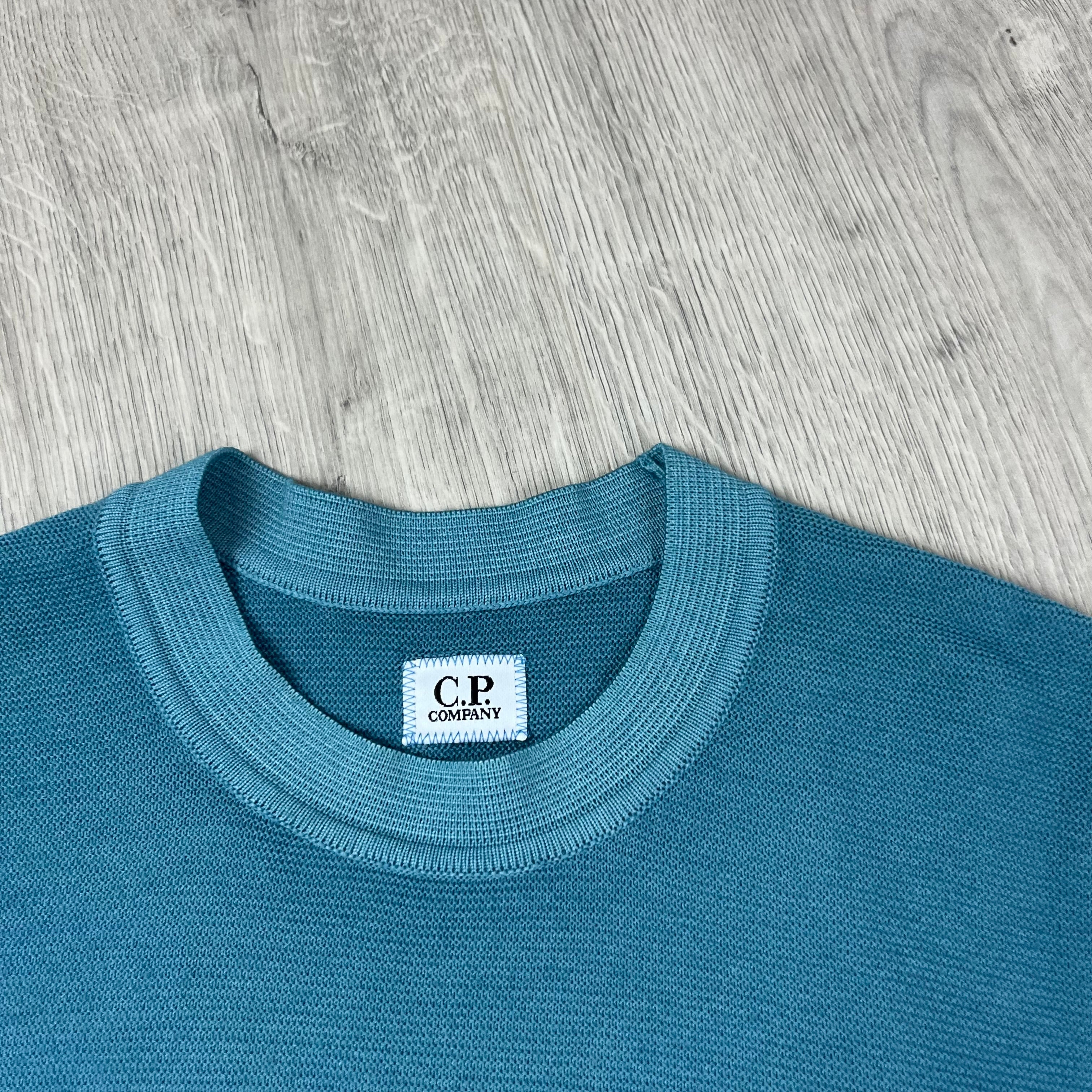 CP Company Knit Sweatshirt - Aegean Blue
