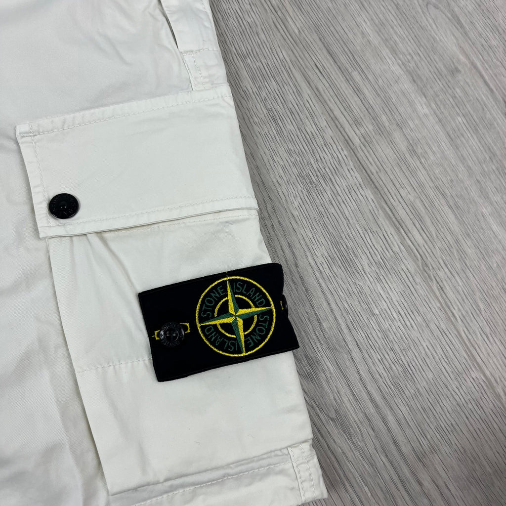 Stone Island Cargo Shorts - Ivory