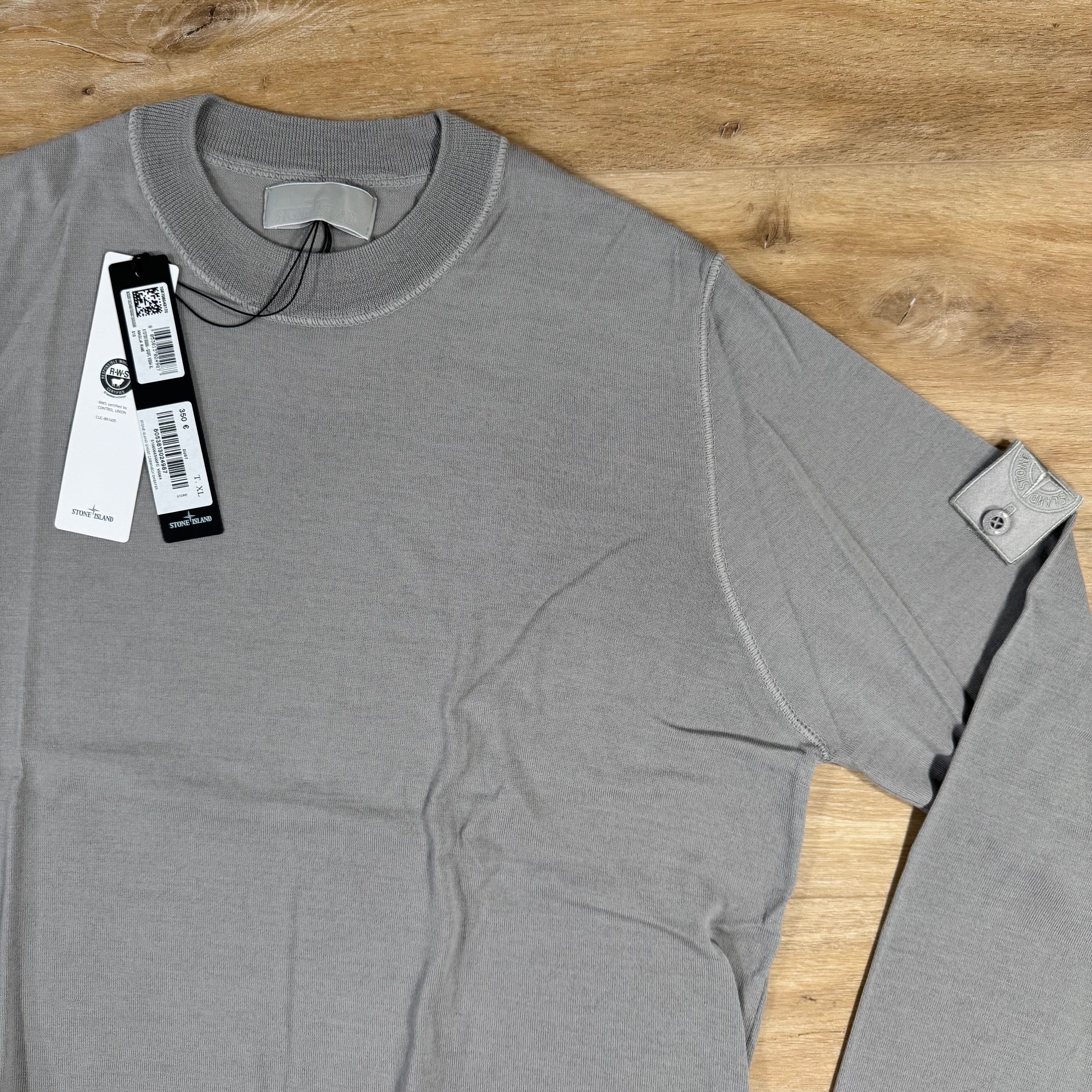 Stone Island Light Pure Wool Ghost Sweatshirt in Dust Grey
