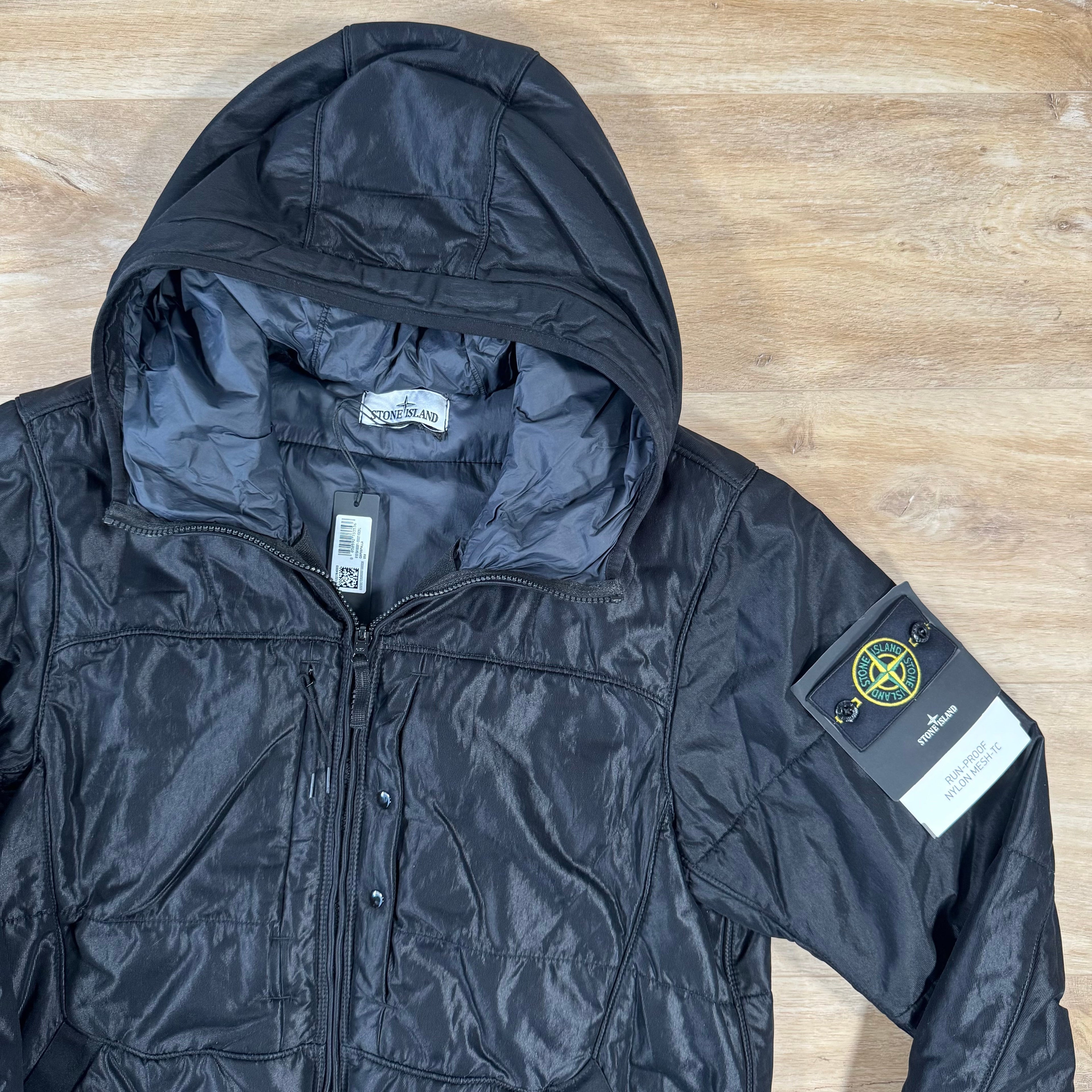 Stone Island Run-Proof Nylon Mesh-TC Reversible Jacket in Black