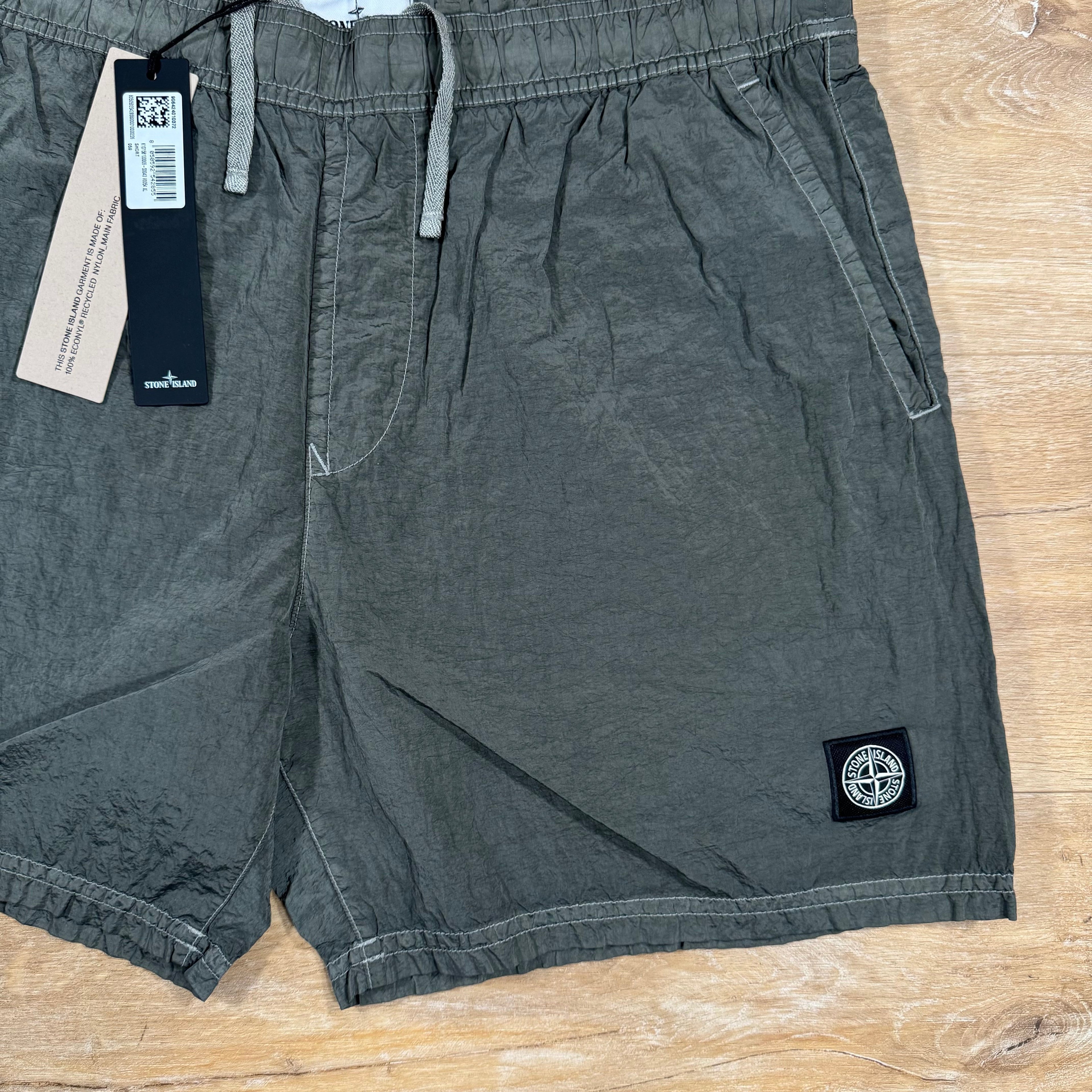 Stone Island Nylon Metal Swim Shorts in Military Green