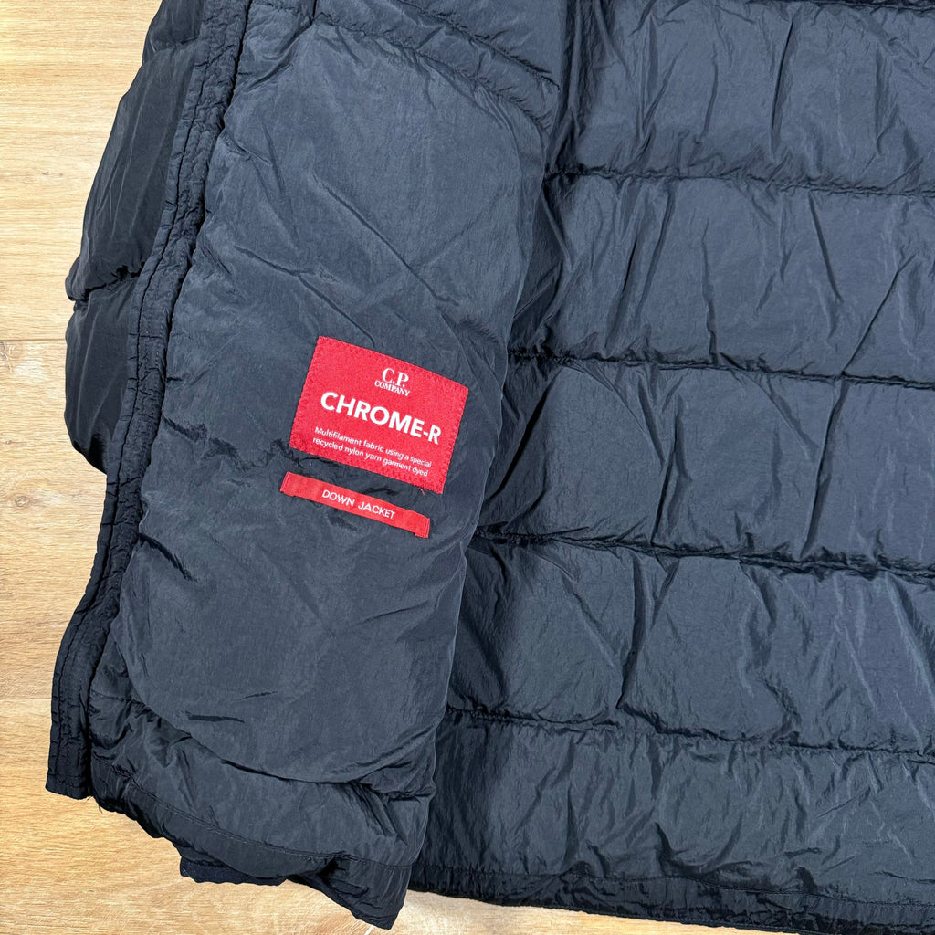 CP Company Chrome-R Goggle Down Jacket in Navy