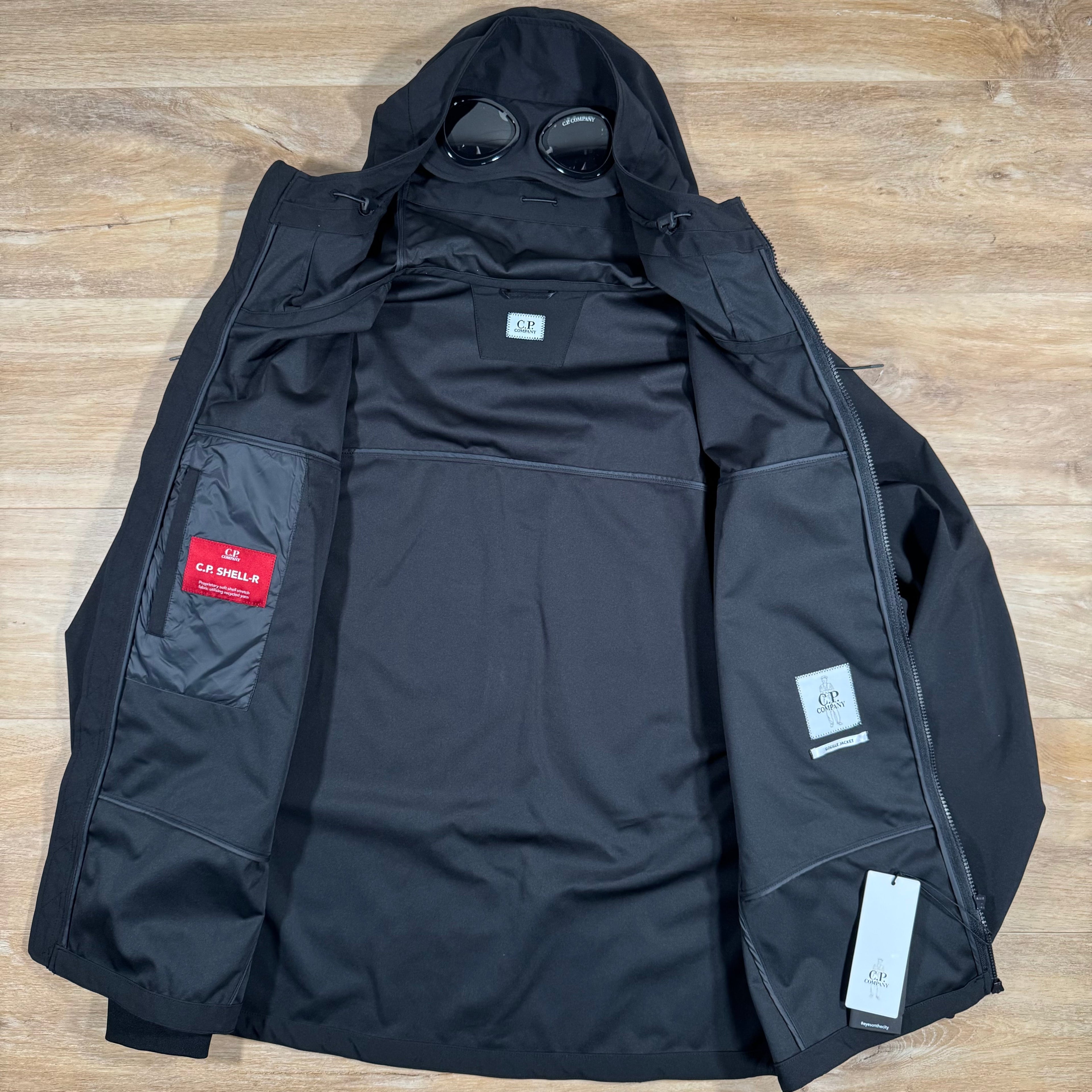 CP Company Shell-R Goggle Jacket in Black