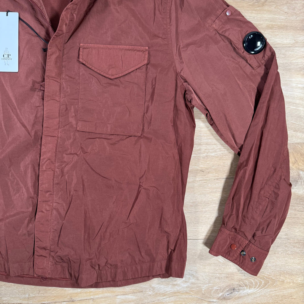 CP Company Chrome-R Lens Overshirt in Sable - Brown