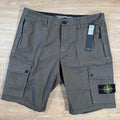 Stone Island Supima Twill Stretch-TC Cargo Bermuda Shorts in Military Green