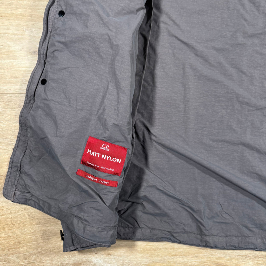 CP Company Flatt Nylon Hooded Lens Overshirt in Violet