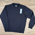 CP Company Diagonal Raised Fleece Crewneck Lens Sweatshirt in Black