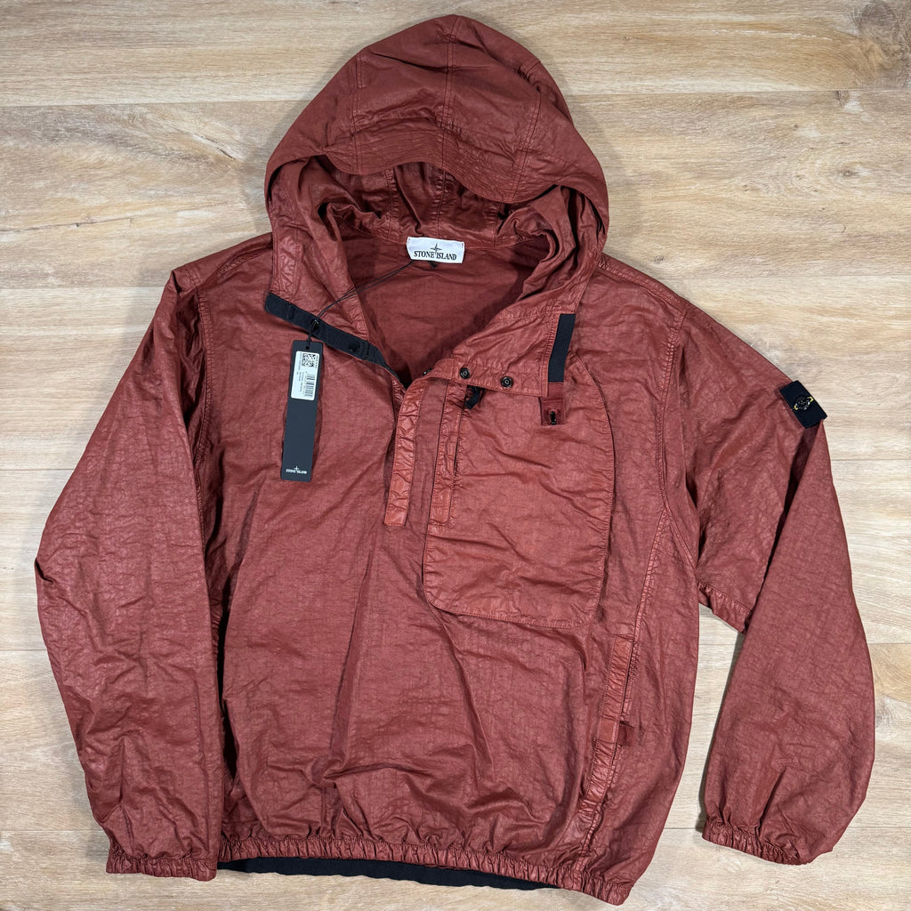 Stone Island Organic Look Nylon Panama-TC Anorak Jacket in Copper