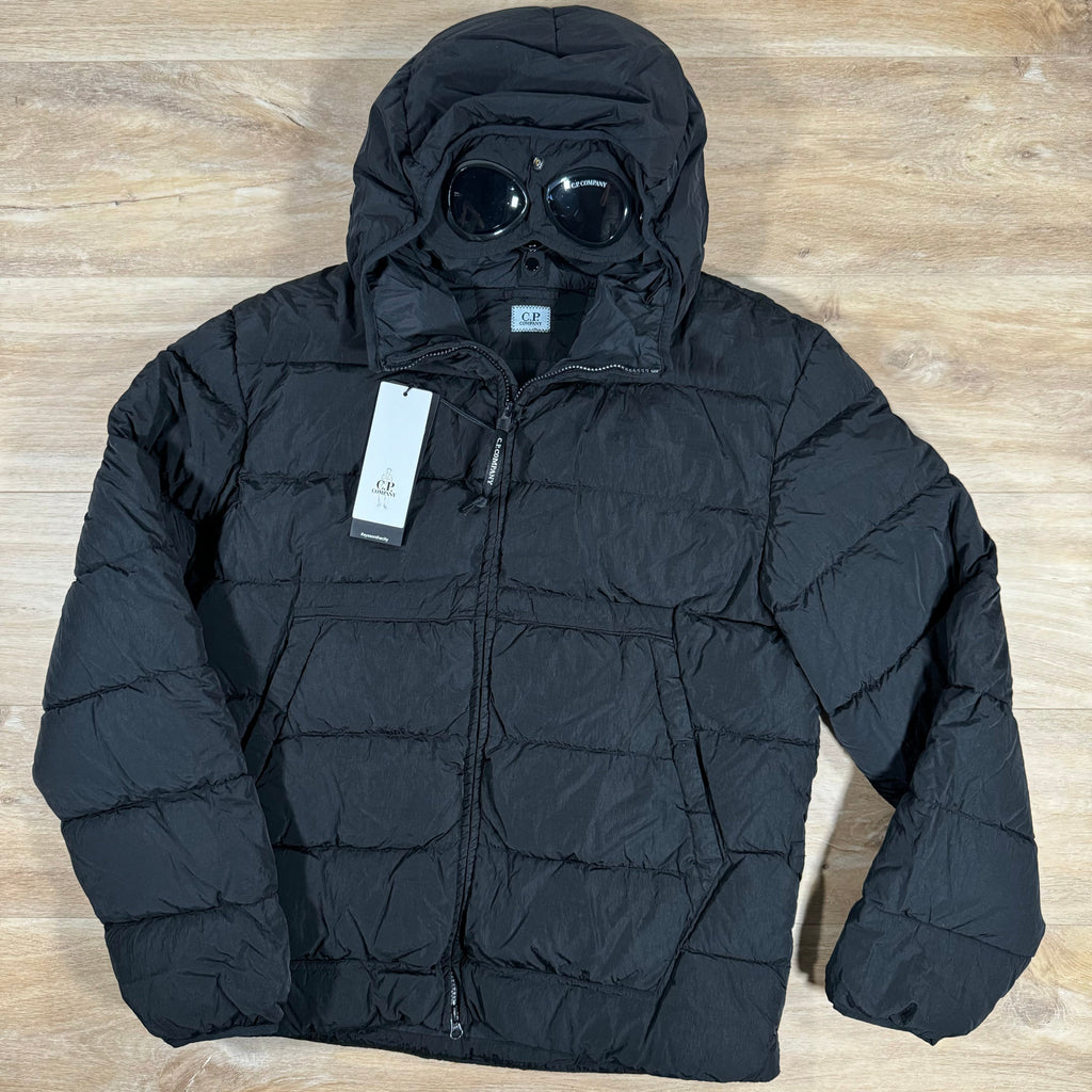 CP Company Chrome-R Goggle Down Jacket in Black