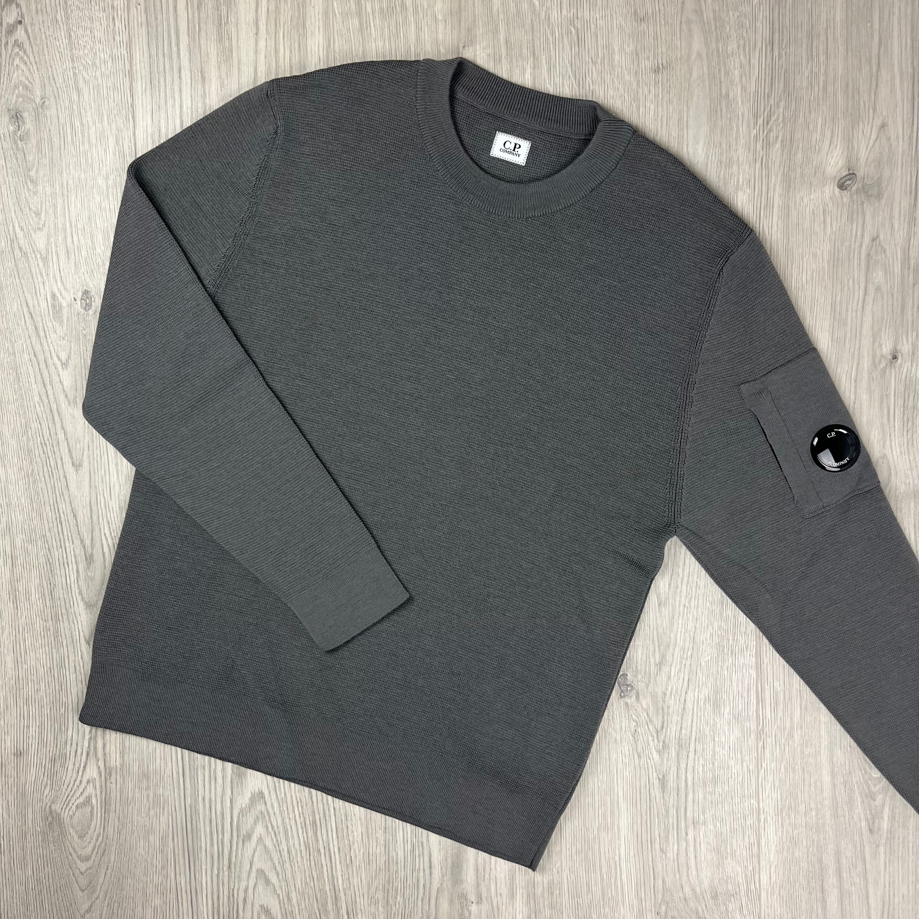 CP Company Knit Sweatshirt - Gunmetal