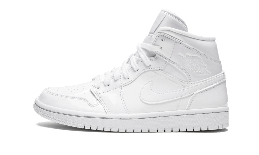 AIR JORDAN 1 MID WMNS "Triple White Patent Leather" BQ6472 111