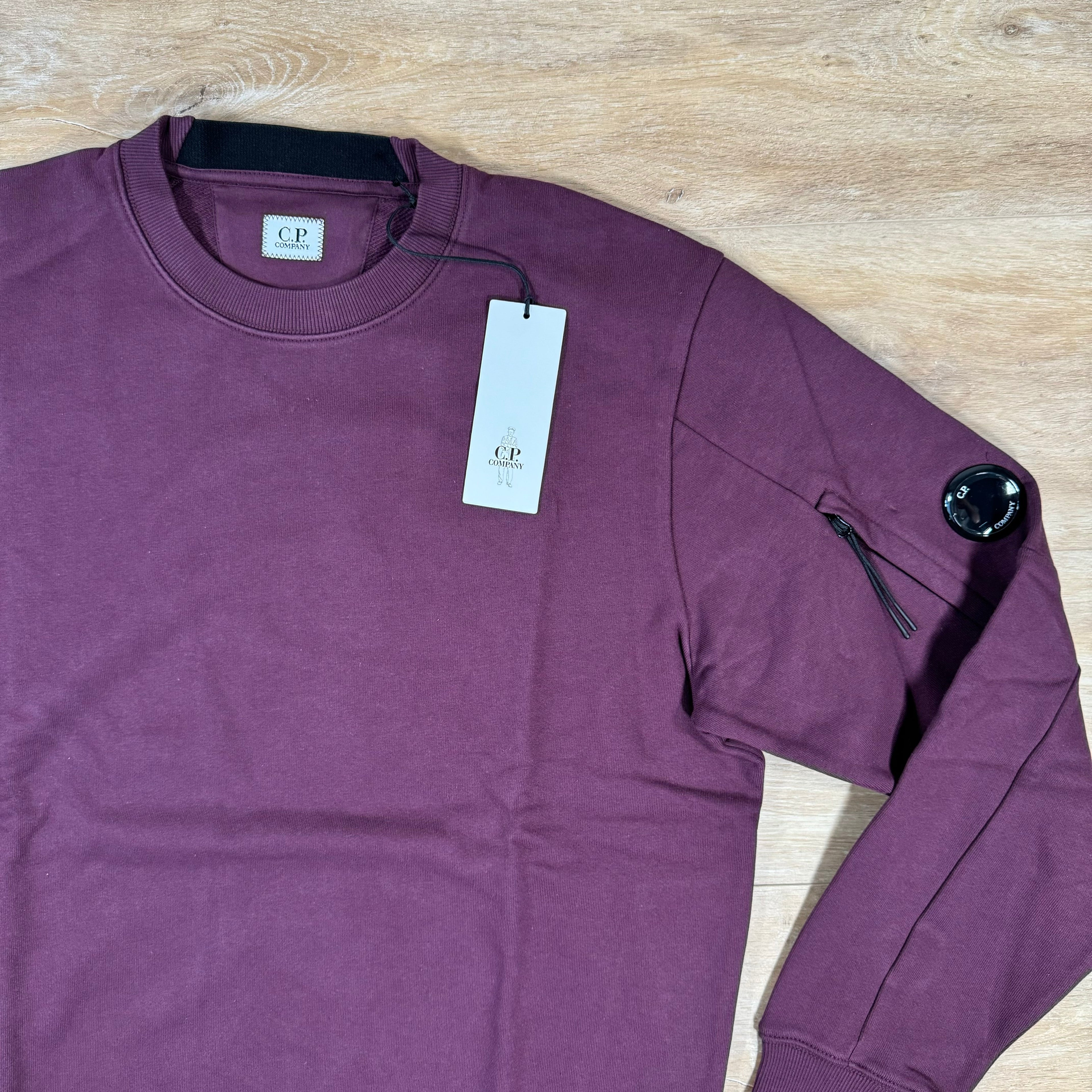 CP Company Diagonal Raised Lens Sweatshirt in Potent Purple