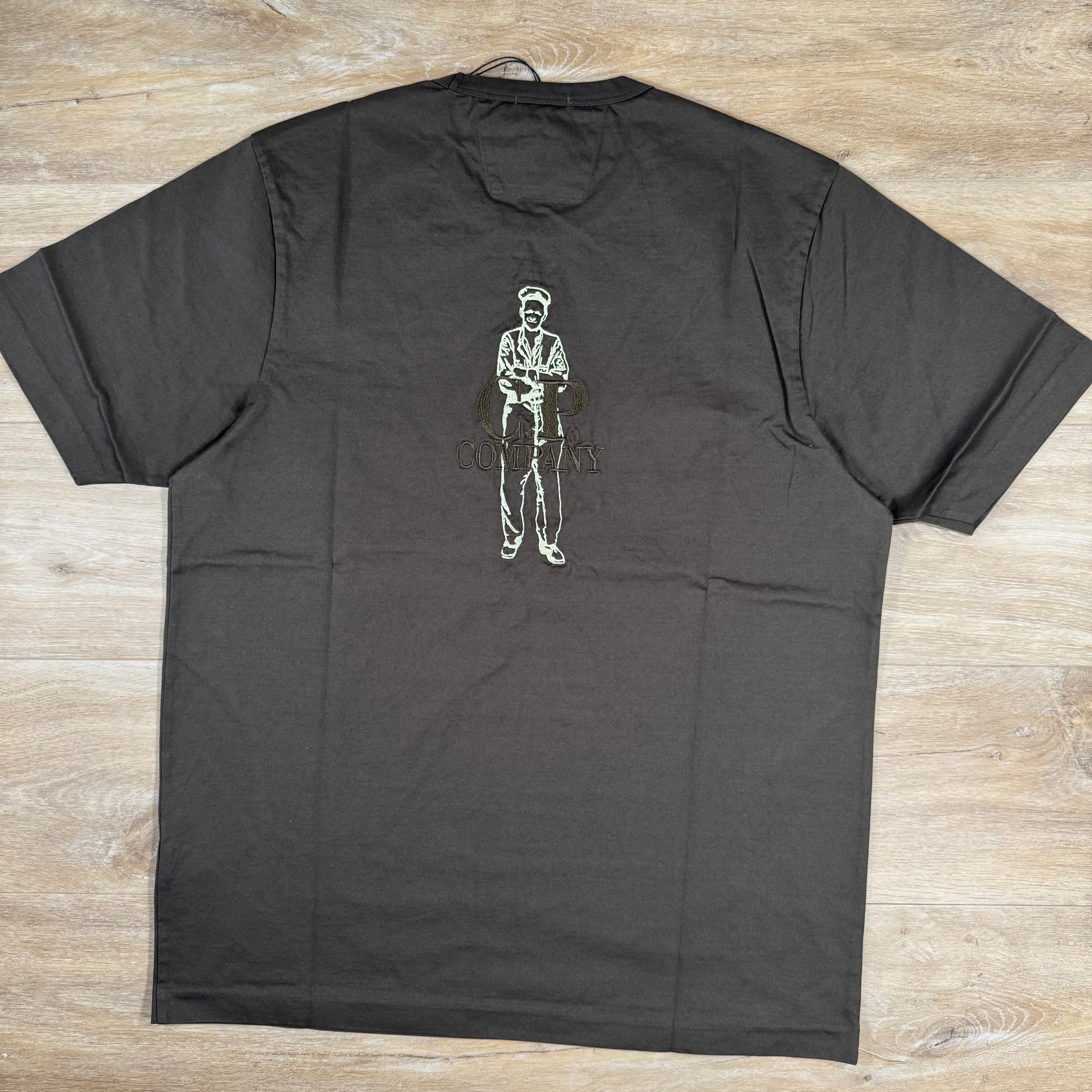 CP Company 30/2 Mercerized Jersey Twisted British Sailor T-Shirt in Ivy Green