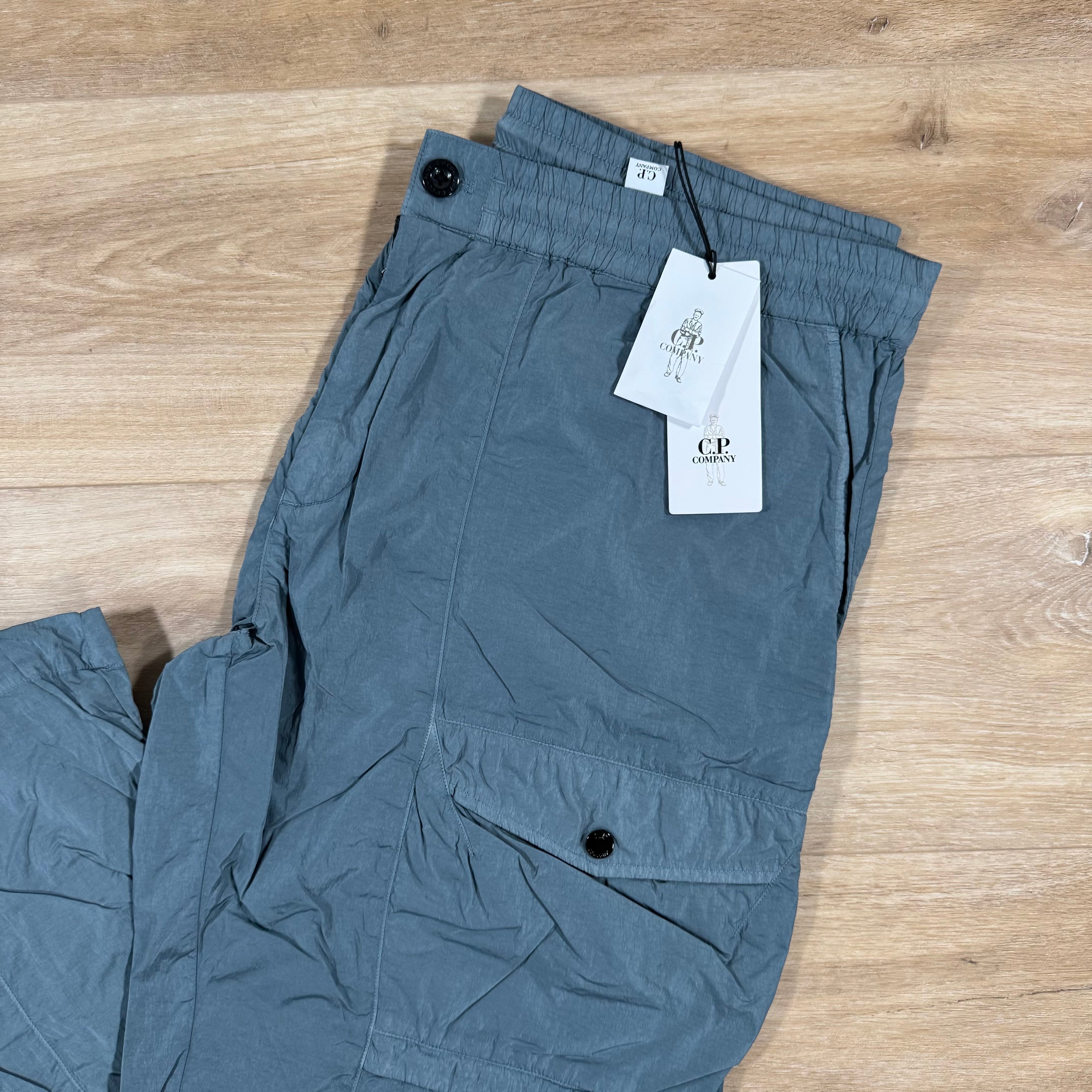 CP Company Chrome-R Cargo Lens Pants in Stormy Weather - Blue