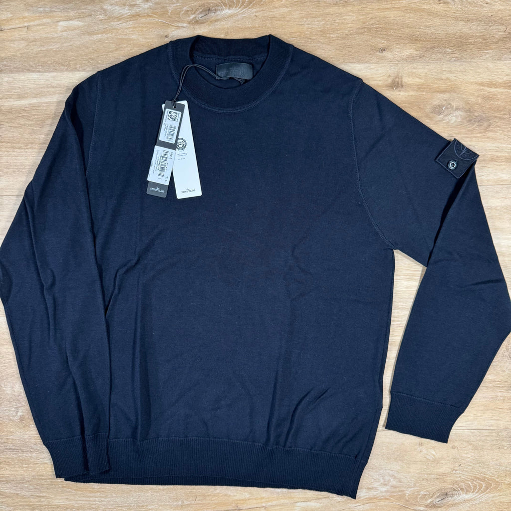 Stone Island Light Pure Wool Ghost Sweatshirt in Navy