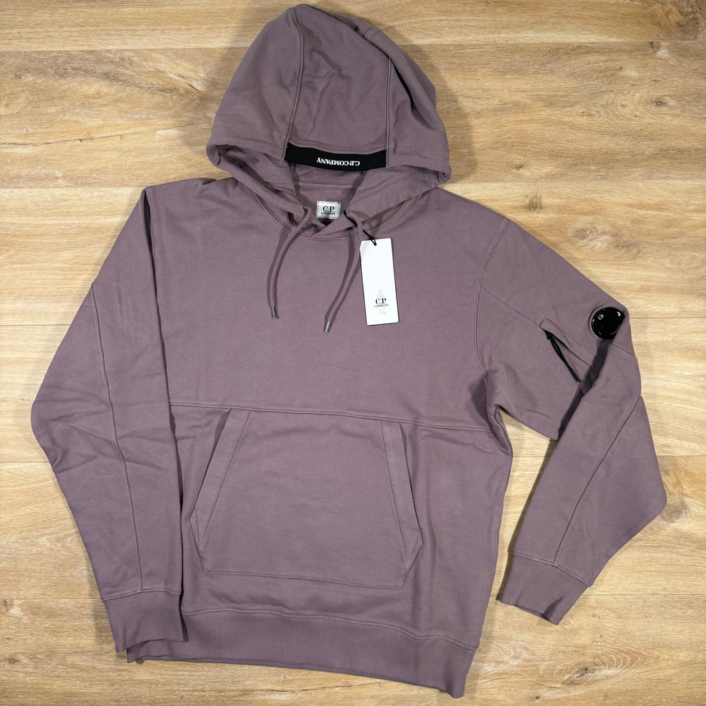 CP Company Diagonal Raised Lens Hoodie in Purple Dove