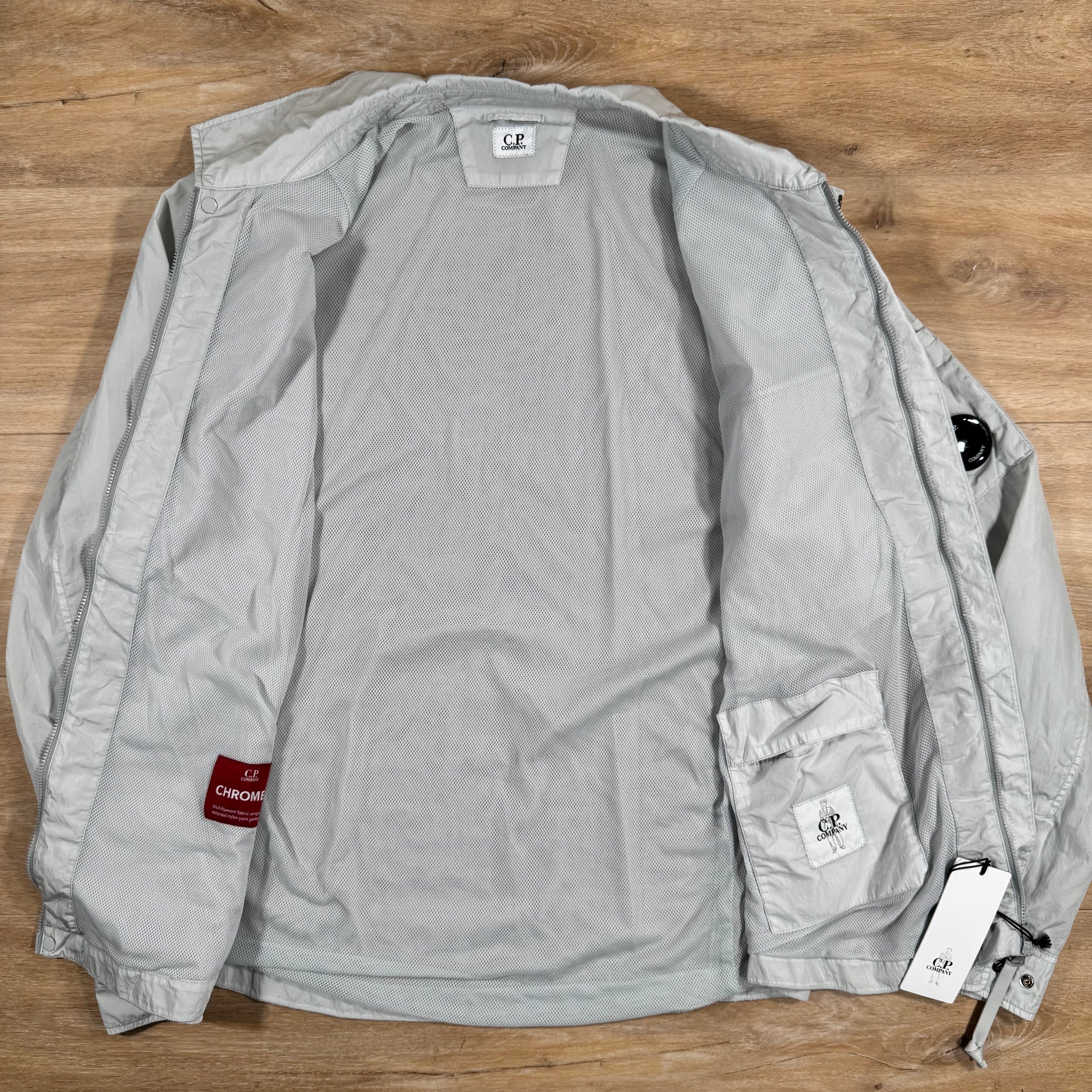 CP Company Chrome-R Lens Overshirt in Blue Fox - Grey