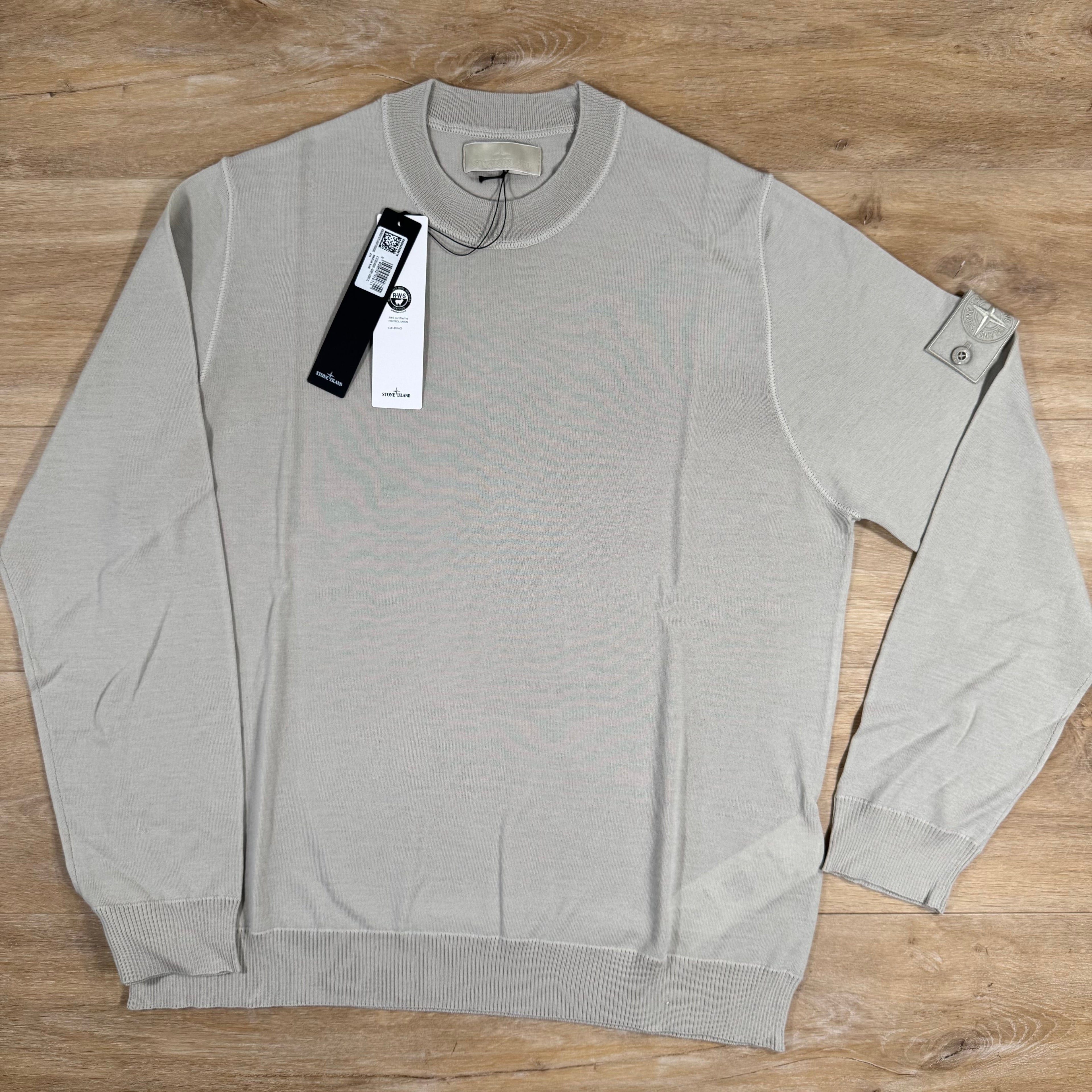 Stone Island Light Pure Wool Ghost Sweatshirt in Beige
