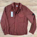 CP Company Chrome-R Lens Overshirt in Sable - Brown