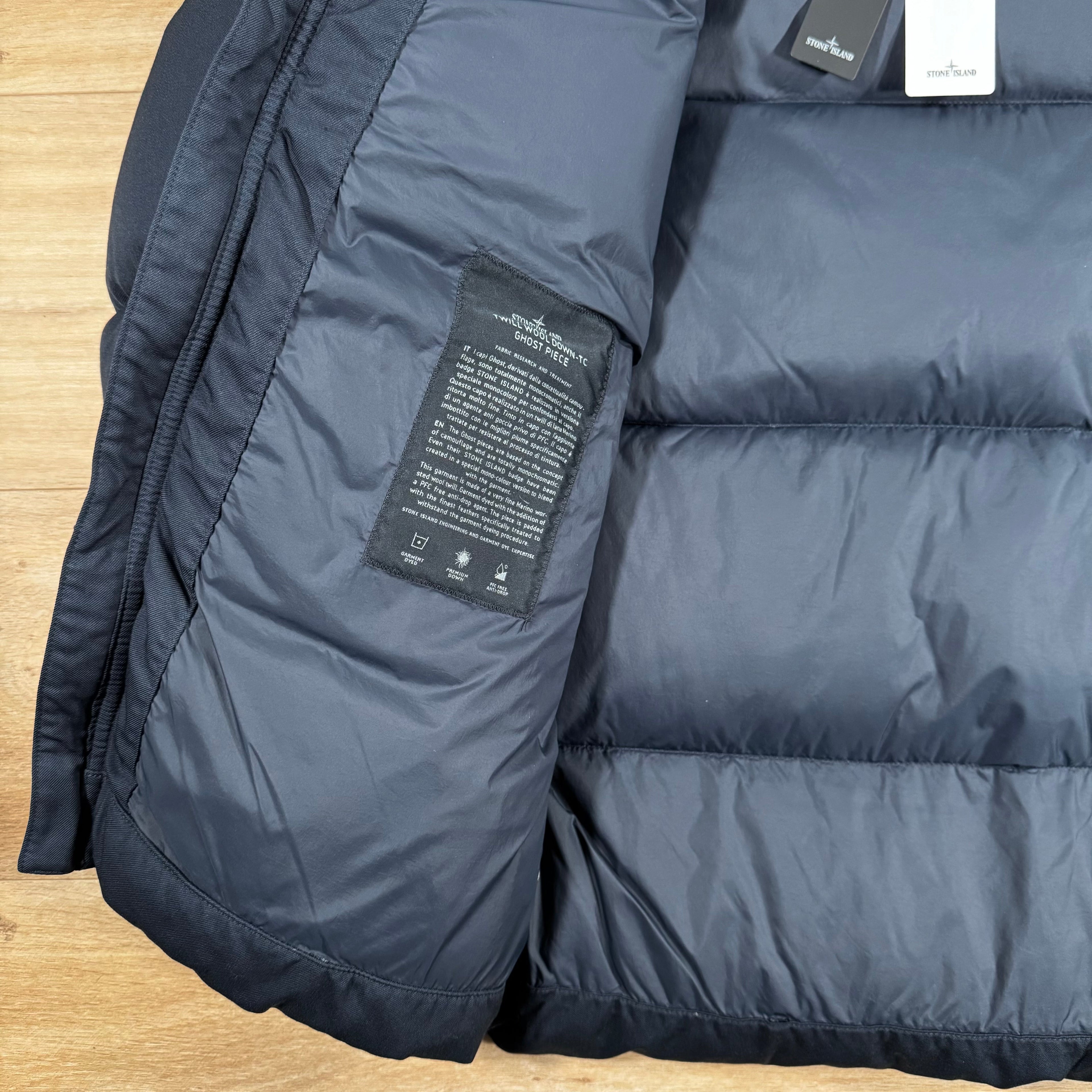 Stone Island Down-TC Ghost Jacket in Navy