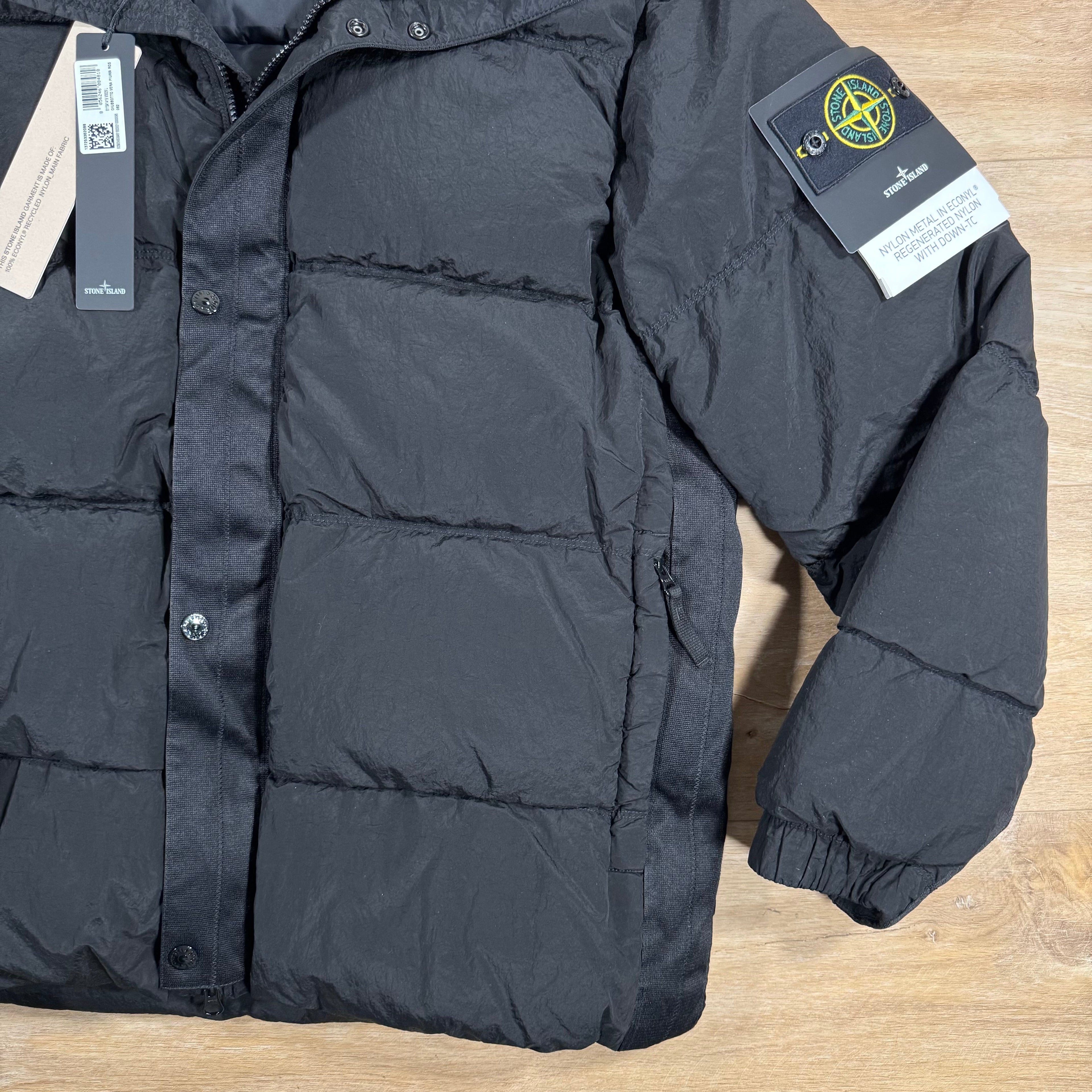 Stone Island Nylon Metal Down Jacket in Black
