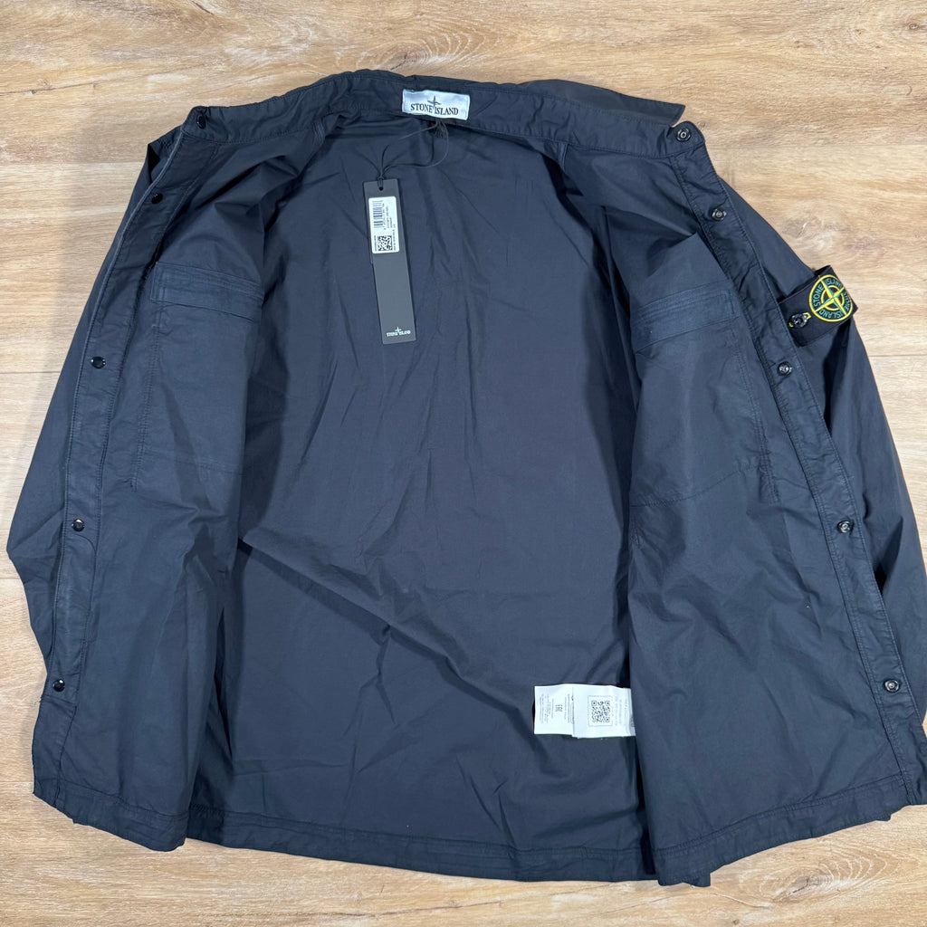 Stone Island Stretch Tela Overshirt in Navy