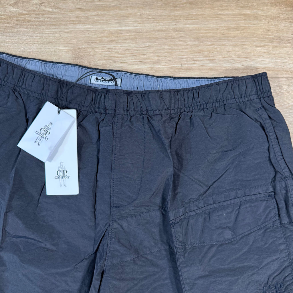 CP Company Flatt Nylon Logo Swim Shorts in Navy