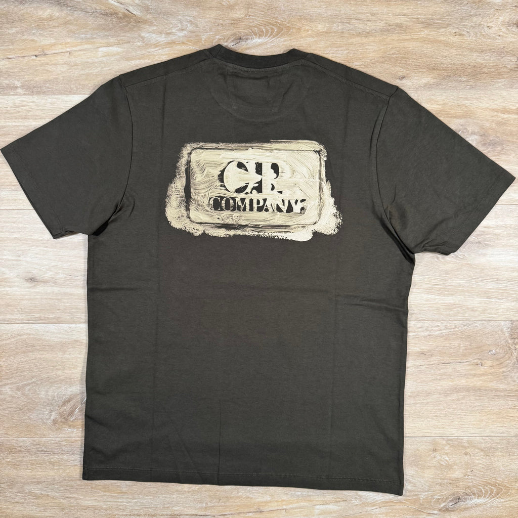 CP Company Graphic Logo T-Shirt in Ivy Green